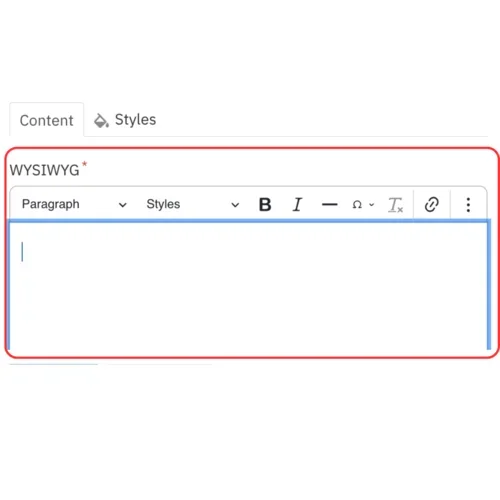 Content text component