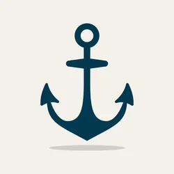 Blue graphic of an anchor