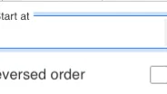 Number list options dropdown