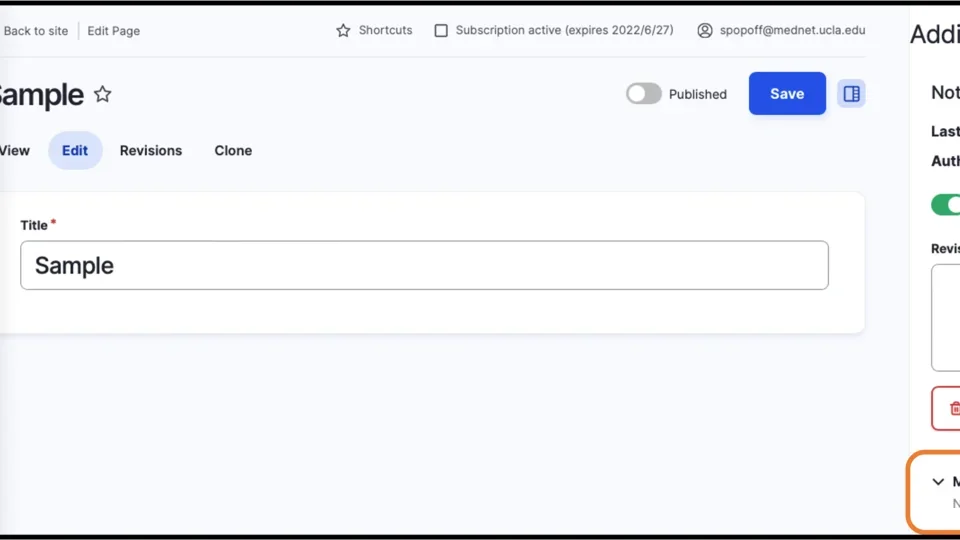 Expand the&nbsp;Menu Settings&nbsp;in the Additional Options section