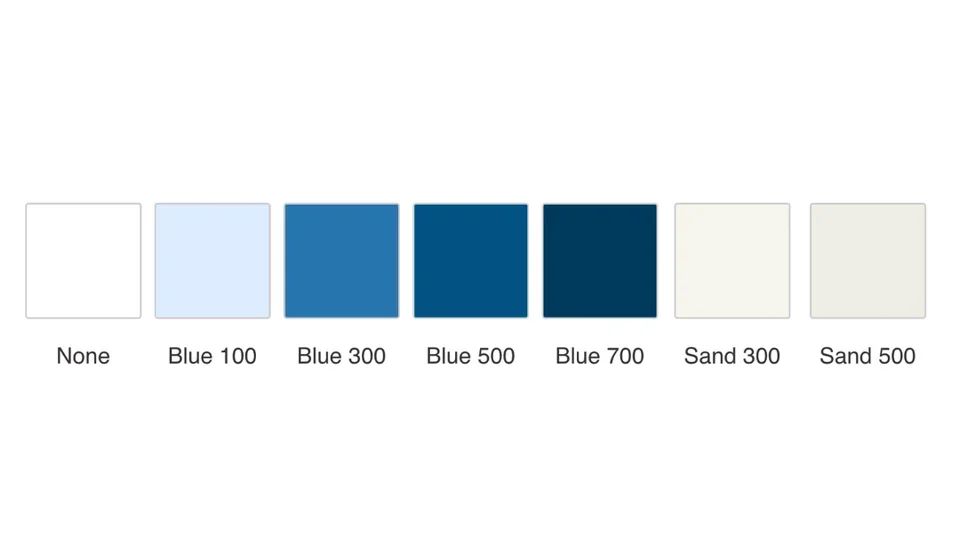 Brand color palette and names of colors