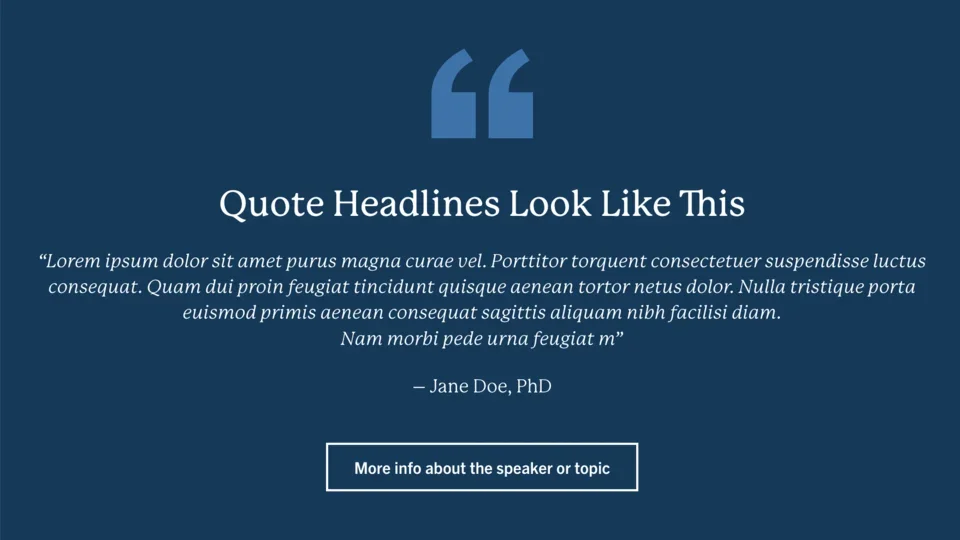 Example of a quote on a blue background color