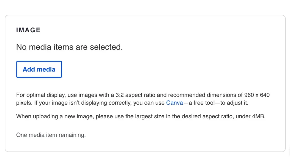 Example of adding media to your quote