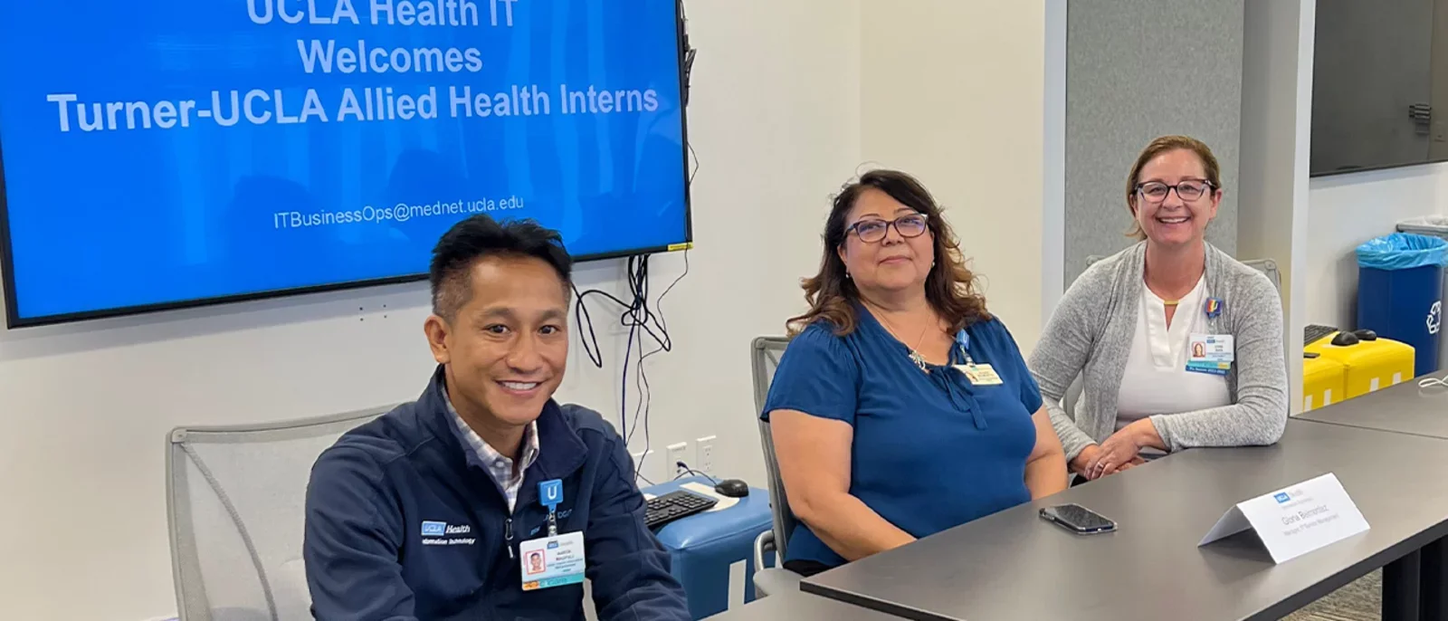 UCLA Health IT panel welcomes the Turner-UCLA Allied Health Interns. 