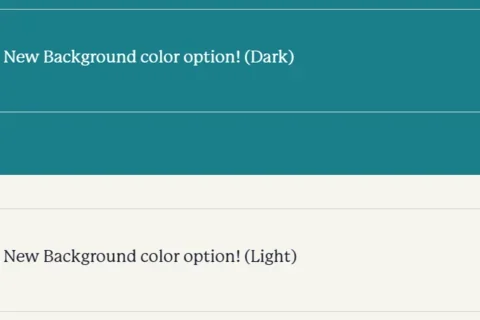 Examples of the light and dark background options for the Web Platform. 