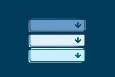 Close accordion graphic with arrows