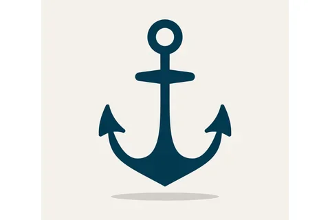 Blue graphic of an anchor