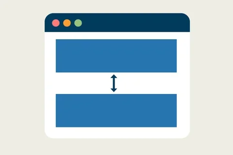 Icon showing space between two blocks