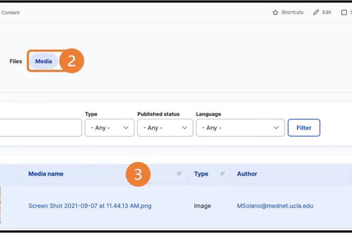  Deleting a Media File steps 1 to 4