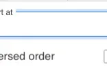 Number list options dropdown