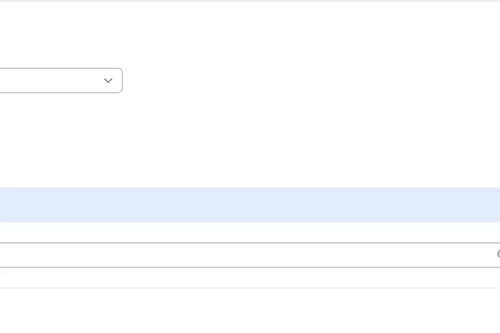 Screenshot of the Search listing options when creating a page