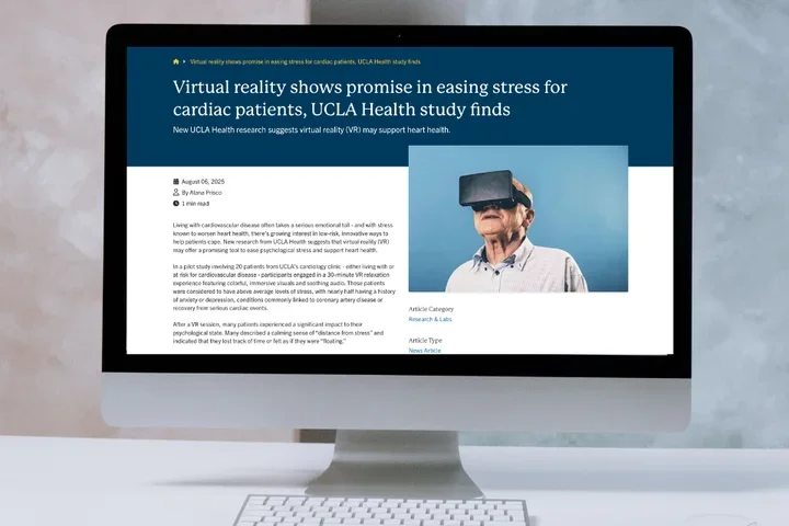 Example of an article on a computer 