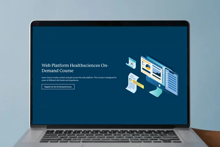 Laptop with CTA Banner on screen