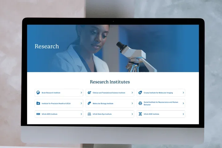 Example of the icon links on a computer screen background