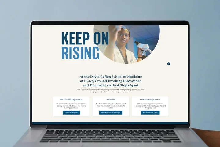 Video hero on laptop screen