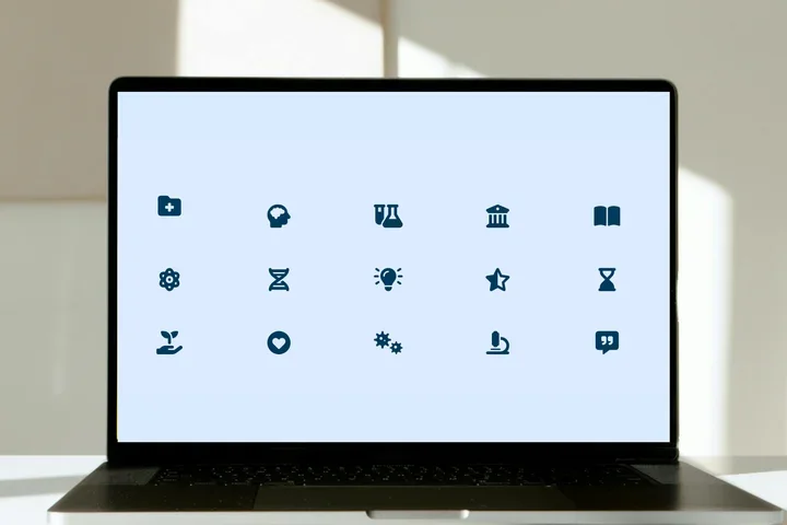 Computer with icons on the screen