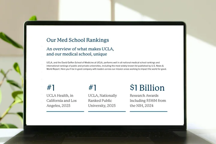 Laptop with metrics on screen