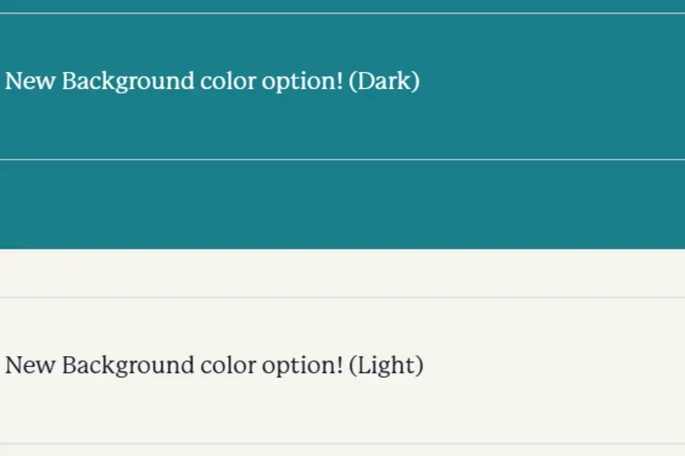 Examples of the light and dark background options for the Web Platform. 