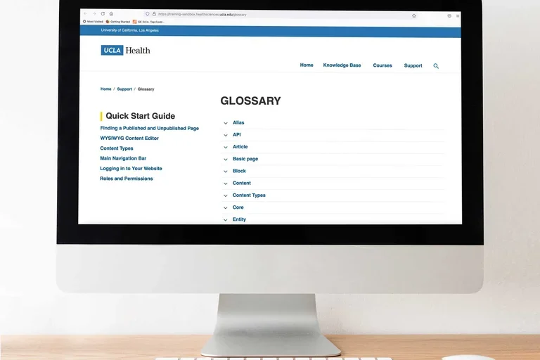 Example of the Acquia Glossary 