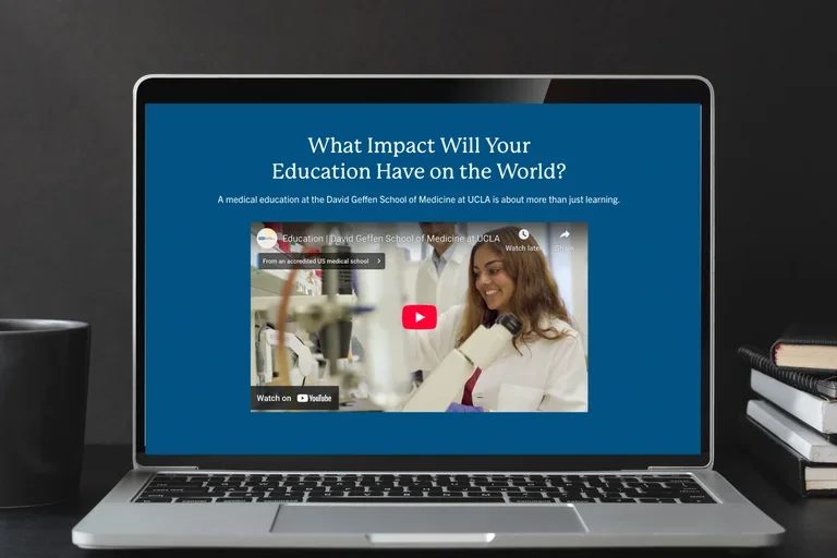 Laptop with video on screen