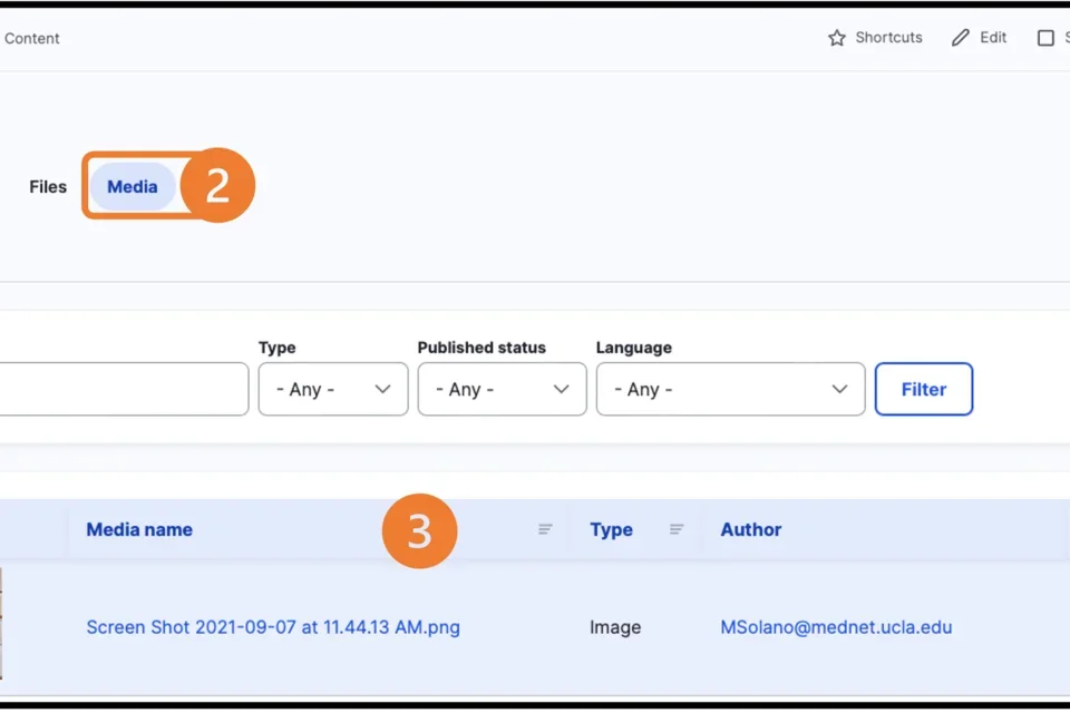  Deleting a Media File steps 1 to 4