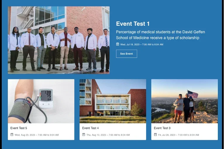 Example of an Events View