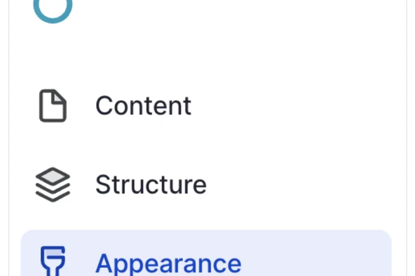 Appearance settings