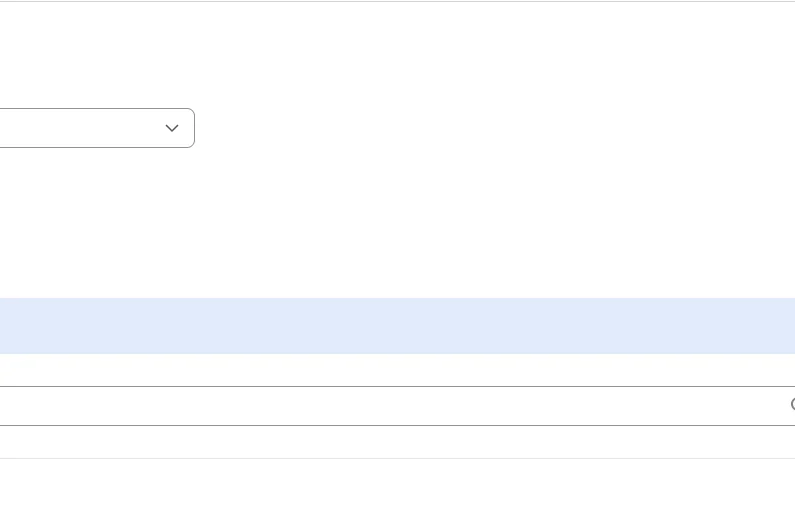 Screenshot of the Search listing options when creating a page 