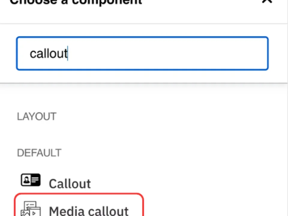 Choose a media callout