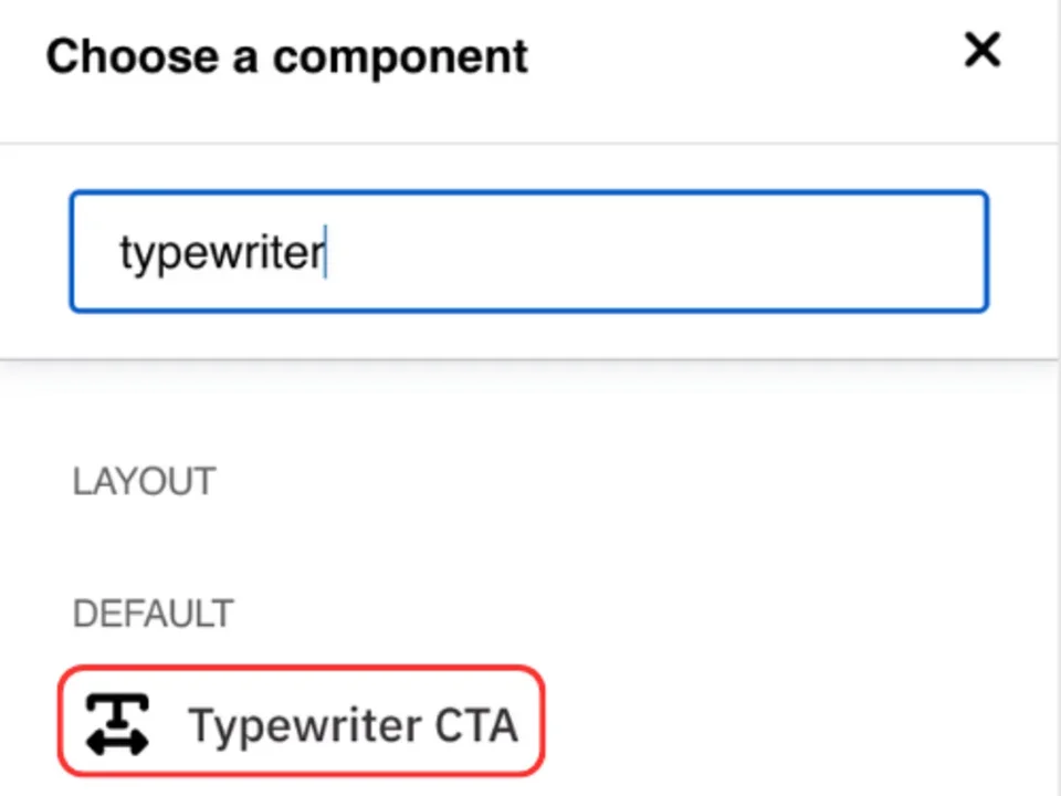 Choose a Typewriter CTA