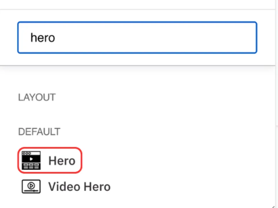 Choose a hero component