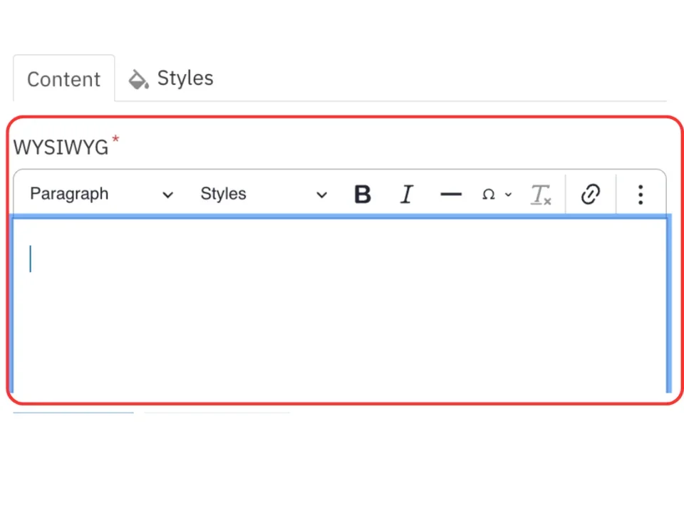 Content text component