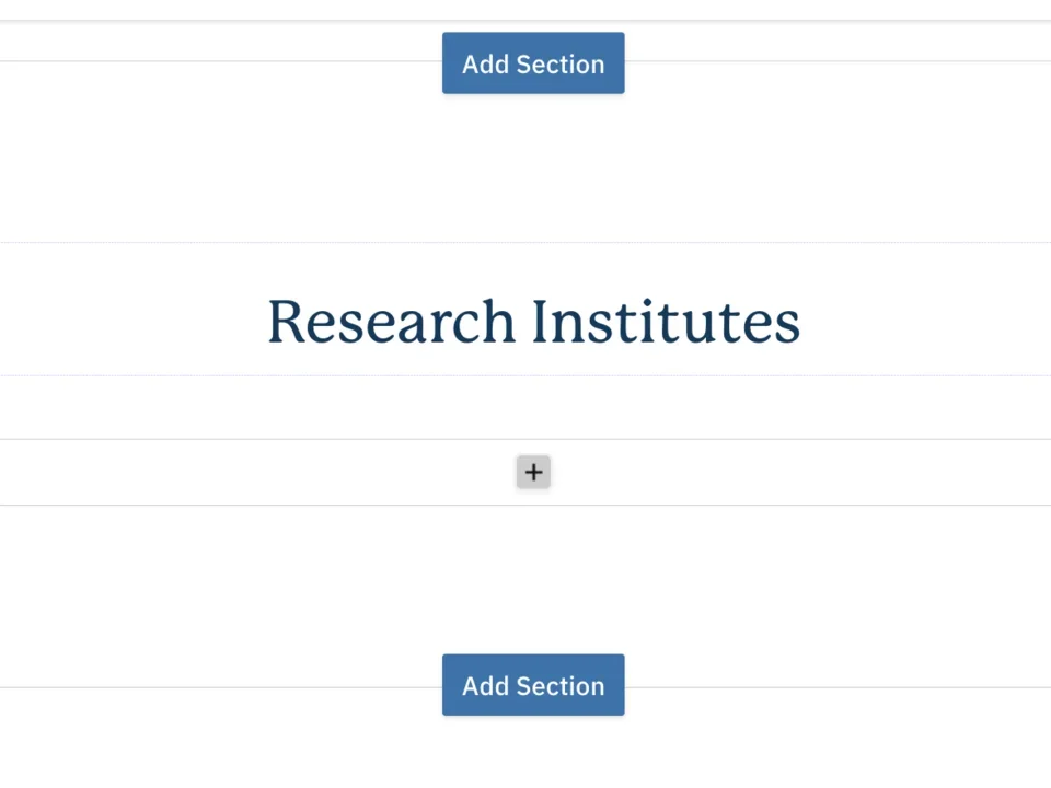 Example of adding a component under a heading