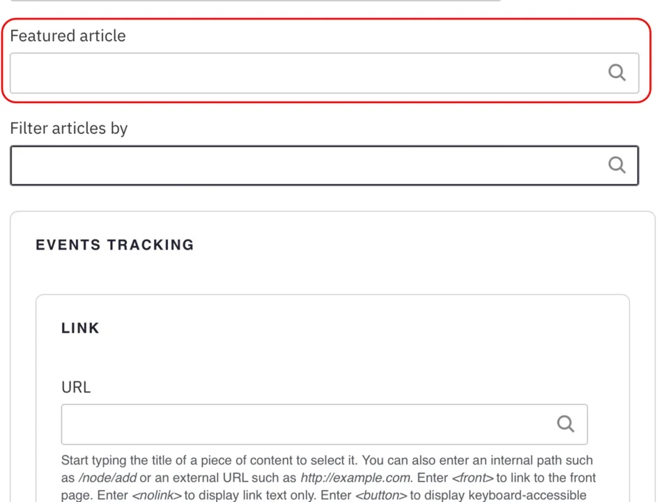 Example of the ending featured article field article highlight