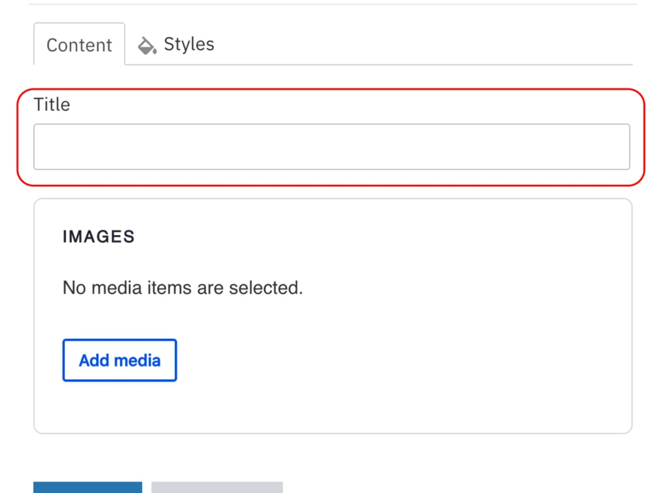 Example of the gallery text filed 