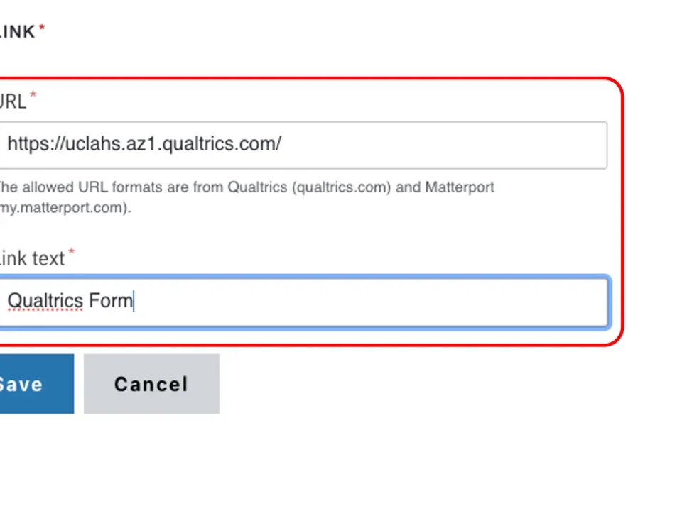 Example of the CTA Banner URL and link text fields