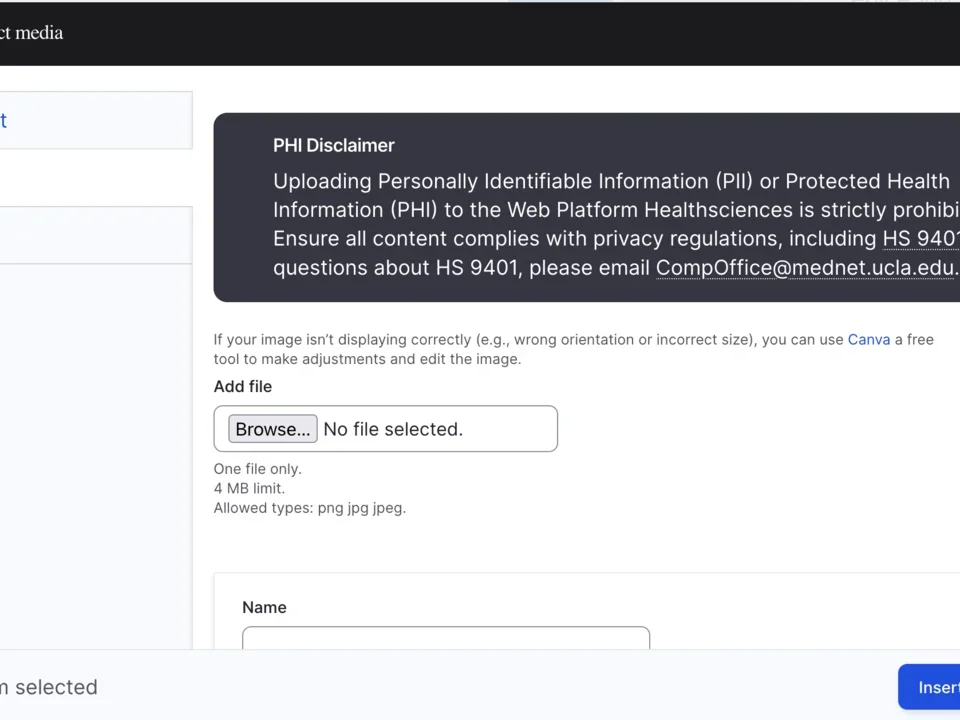 Example of the webplatform media library