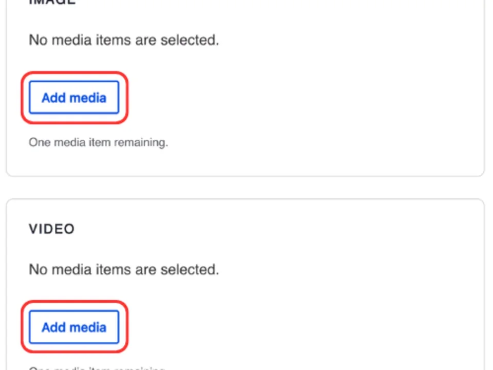 Media callout add media for image and video