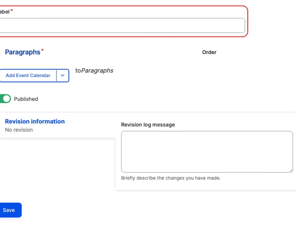 Paragraphs label selection  