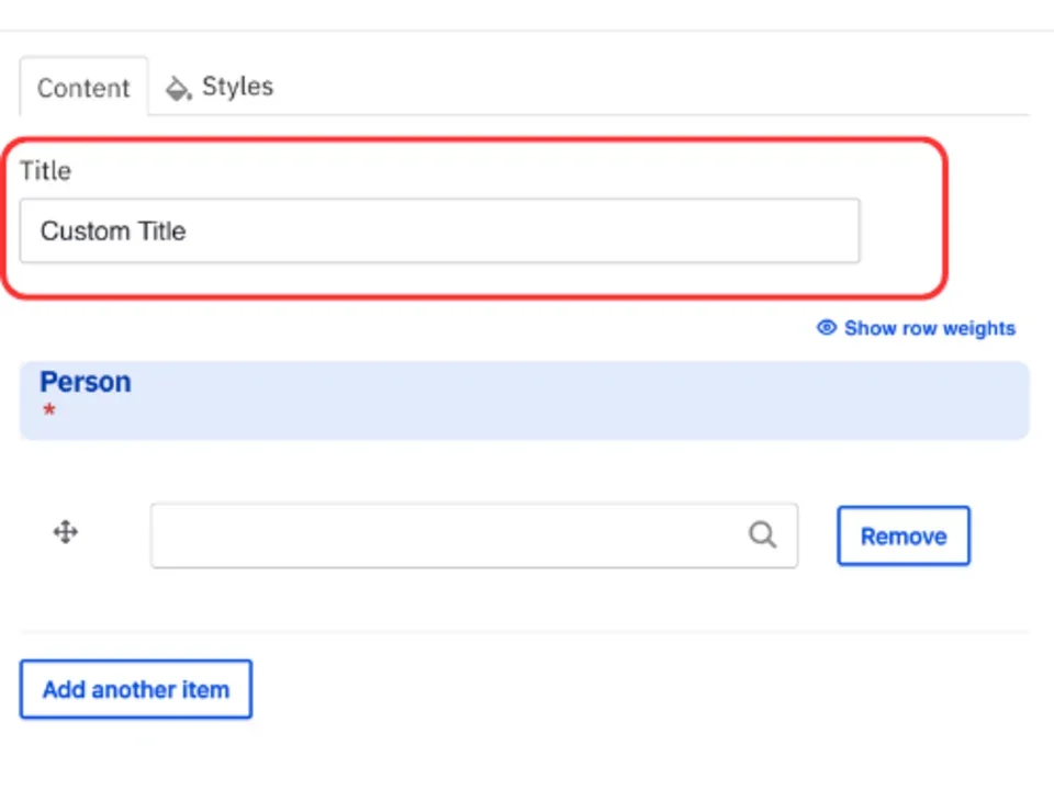 Person listing title