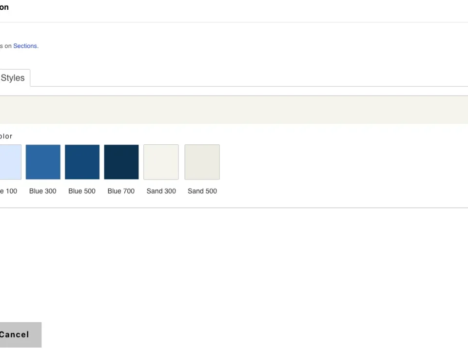 Example of Background color options