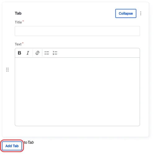 Add a tab