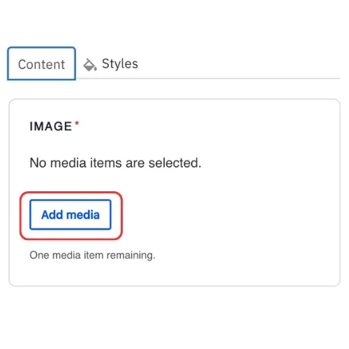 Add media for image component