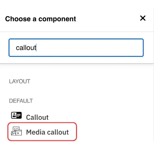 Choose a media callout