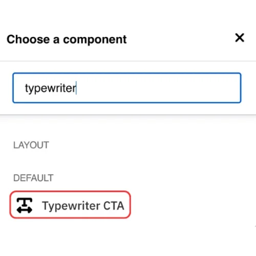 Choose a Typewriter CTA