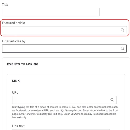 Example of the ending featured article field article highlight
