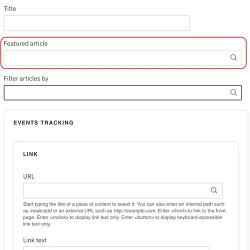 Example of the ending featured article field article highlight