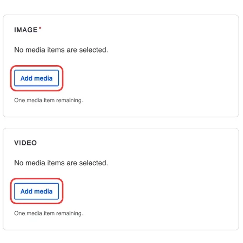 Media callout add media for image and video