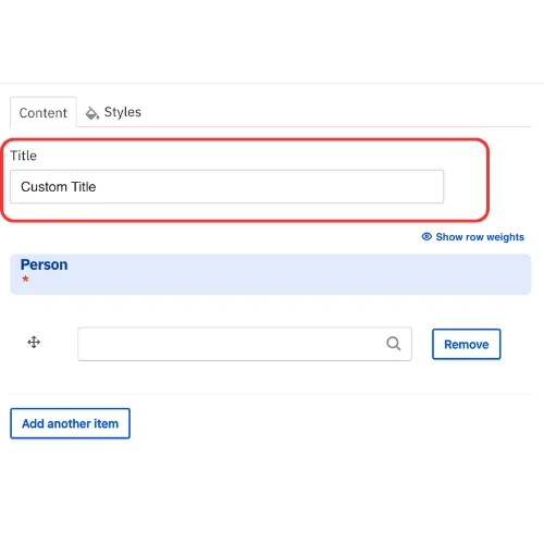 Person listing title