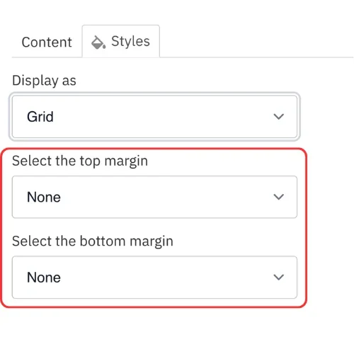 Top and bottom margin for people listings